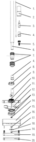 Page A Diagram and Parts List for 50001  Dustless Technologies Utility Vacuum